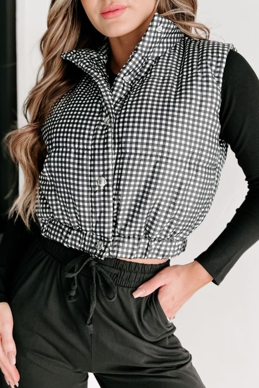 wit Zwart back in action geruit puffervest NanaMacs HPTT3835