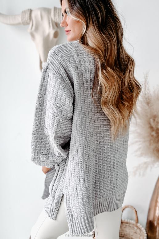 zilver eldora chenille gebreid vest NanaMacs HPTT3741